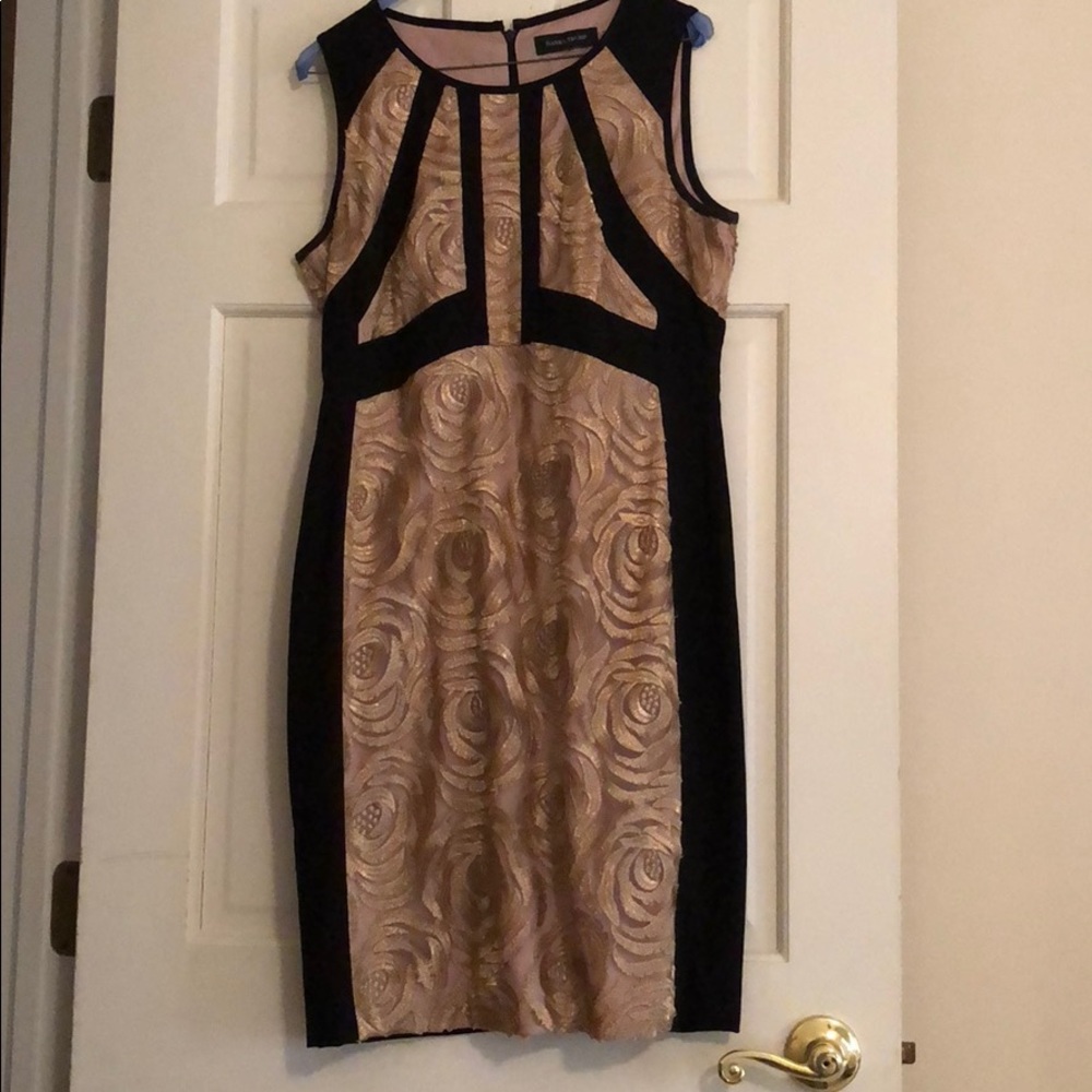 Ivanka Trump Black and Gold Dress Size 12
